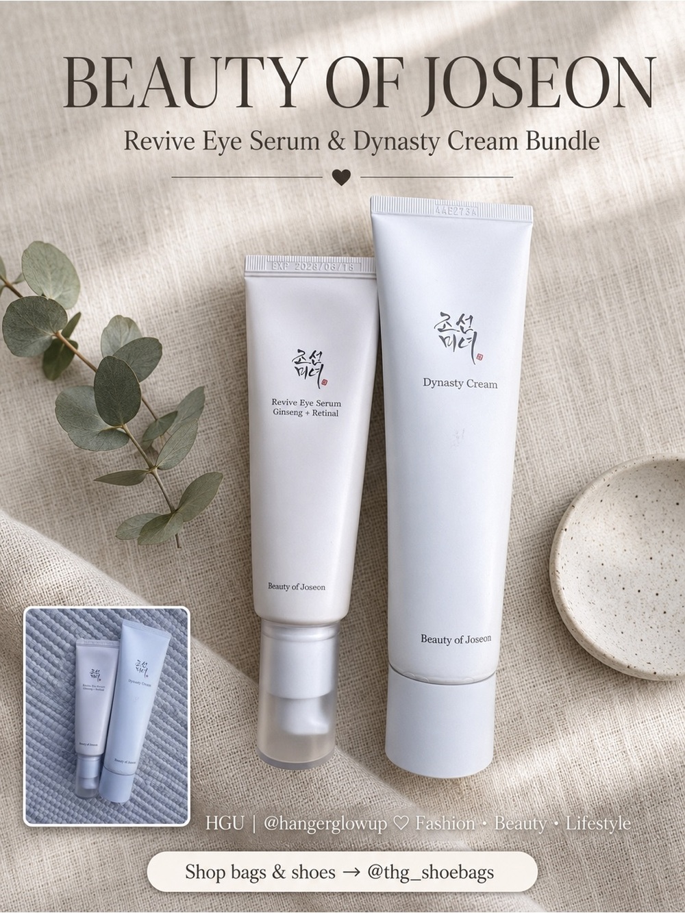 Beauty of Joseon Revive Eye Serum & Dynasty Cream Skincare Bundle NEW